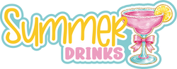 Summer Drinks - Scrapbook Page Title Die Cut
