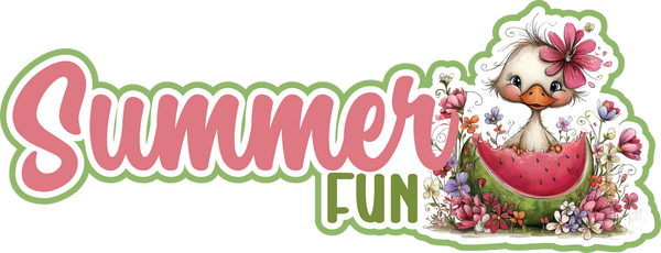 Summer Fun - Scrapbook Page Title Sticker