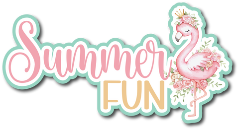 Summer Fun - Scrapbook Page Title Die Cut