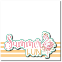 Summer Fun - Printed Premade Scrapbook Page 12x12 Layout