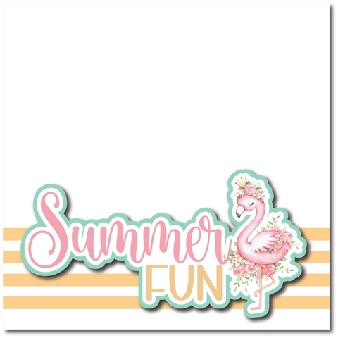 Summer Fun - Printed Premade Scrapbook Page 12x12 Layout