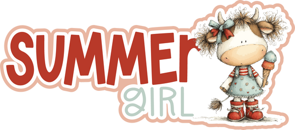 Summer Girl - Scrapbook Page Title Sticker