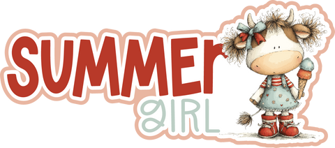 Summer Girl - Scrapbook Page Title Sticker