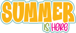 Summer is Here - Scrapbook Page Title Die Cut