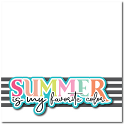 Summer is My Favorite Color - Printed Premade Scrapbook Page 12x12 Layout