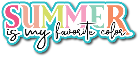 Summer is My Favorite Color - Scrapbook Page Title Sticker