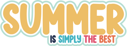 Summer is Simply the Best - Scrapbook Page Title Sticker