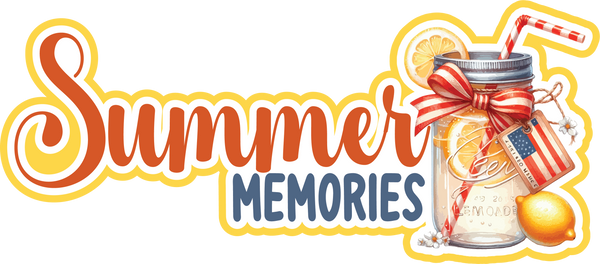 Summer Memories - Scrapbook Page Title Sticker