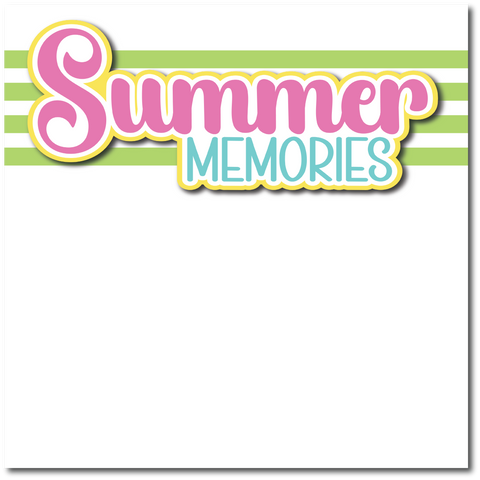 Summer Memories - Printed Premade Scrapbook Page 12x12 Layout