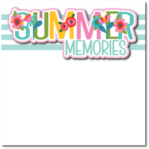 Summer Memories - Printed Premade Scrapbook Page 12x12 Layout