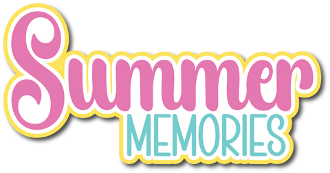 Summer Memories - Scrapbook Page Title Die Cut