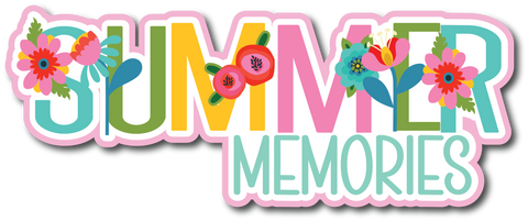 Summer Memories - Scrapbook Page Title Die Cut