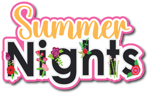 Summer Nights - Scrapbook Page Title Die Cut