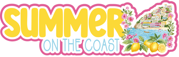 Summer on the Coast - Scrapbook Page Title Sticker