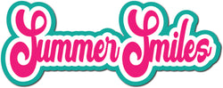 Summer Smiles - Scrapbook Page Title Die Cut