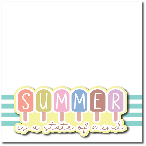 Summer State of Mind - Printed Premade Scrapbook Page 12x12 Layout