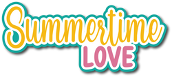 Summertime Love - Scrapbook Page Title Die Cut