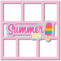 Summer Treats - 6 Frames - Scrapbook Page Layered Overlay Kit