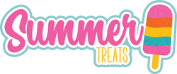 Summer Treats - Scrapbook Page Title Die Cut