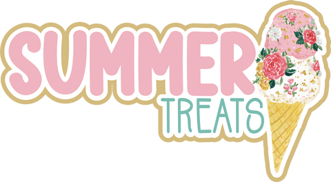 Summer Treats - Scrapbook Page Title Sticker