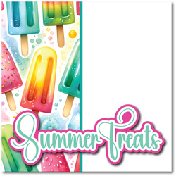 Summer Treats - Printed Premade Scrapbook Page 12x12 Layout