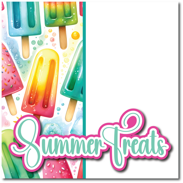 Summer Treats - Printed Premade Scrapbook Page 12x12 Layout