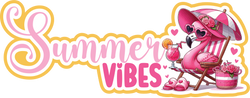 Summer Vibes - Scrapbook Page Title Sticker