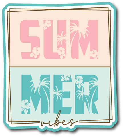 Summer Vibes - Scrapbook Page Title Die Cut