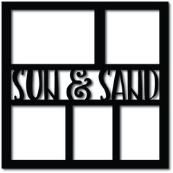 Sun & Sand - 5 Frames - Digital Cut File - SVG - INSTANT DOWNLOAD