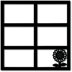 Sunflower - 6 Frames - Digital Cut File - SVG - INSTANT DOWNLOAD