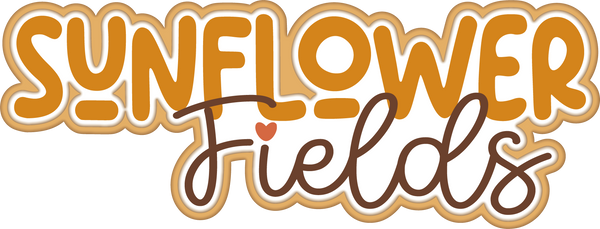 Sunflower Fields - Scrapbook Page Title Sticker