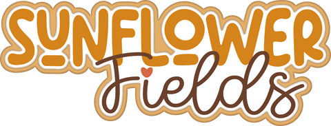 Sunflower Fields - Scrapbook Page Title Sticker