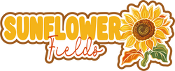 Sunflower Fields - Scrapbook Page Title Die Cut