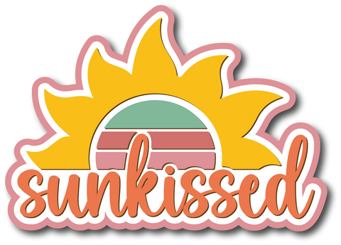 Sunkissed - Scrapbook Page Title Sticker