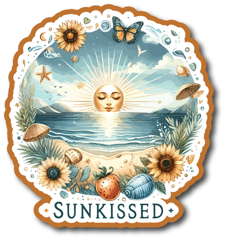 Sunkissed - Scrapbook Page Title Sticker