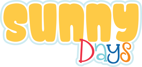 Sunny Days - Scrapbook Page Title Sticker