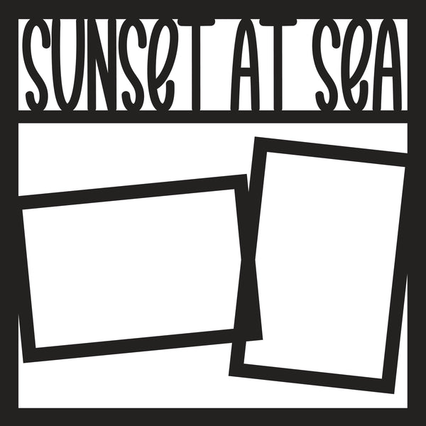 Sunset at Sea - 2 Frames - Scrapbook Page Overlay Die Cut