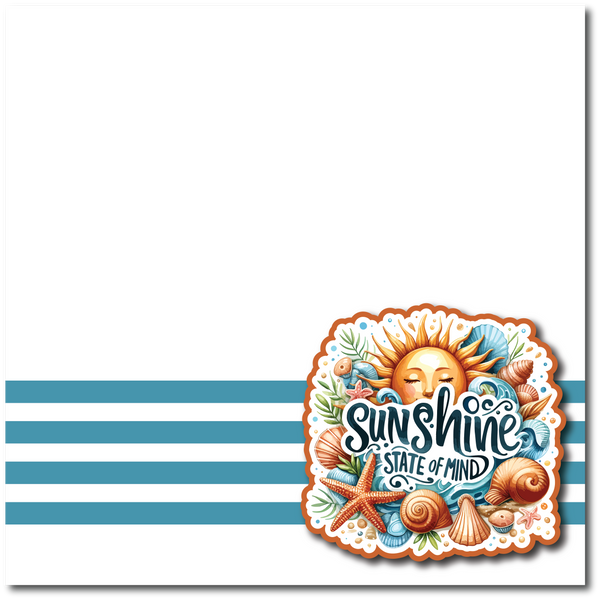 Sunshine State of Mind - Printed Premade Scrapbook Page 12x12 Layout