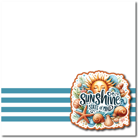 Sunshine State of Mind - Printed Premade Scrapbook Page 12x12 Layout