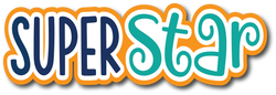 Super Star - Scrapbook Page Title Sticker