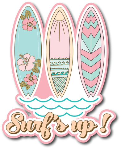 Surf's Up - Scrapbook Page Title Sticker