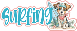 Surfing - Scrapbook Page Title Sticker