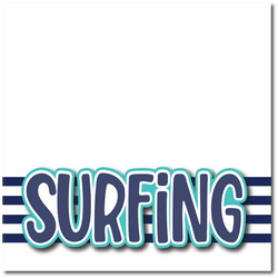 Surfing - Printed Premade Scrapbook Page 12x12 Layout