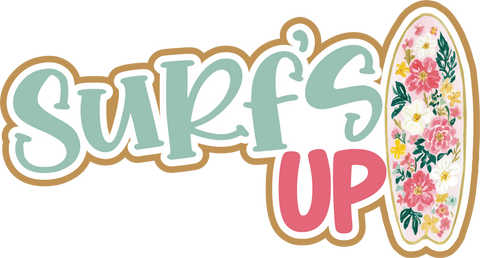 Surf's Up  - Scrapbook Page Title Sticker