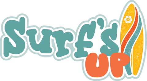 Surf's Up - Scrapbook Page Title Die Cut