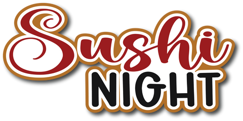 Sushi Night - Scrapbook Page Title Sticker