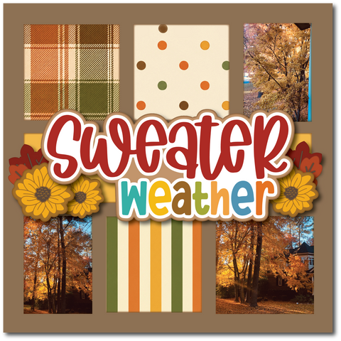 Sweater Weather - Scrapbook Page Title Die Cut – Autumn's Crafty Corner