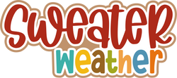 Sweater Weather - Scrapbook Page Title Sticker