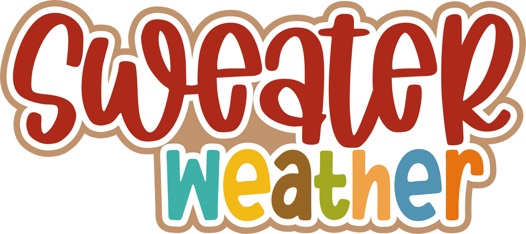Sweater Weather - Scrapbook Page Title Die Cut – Autumn's Crafty Corner