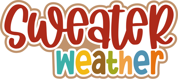 Sweater Weather - Scrapbook Page Title Die Cut